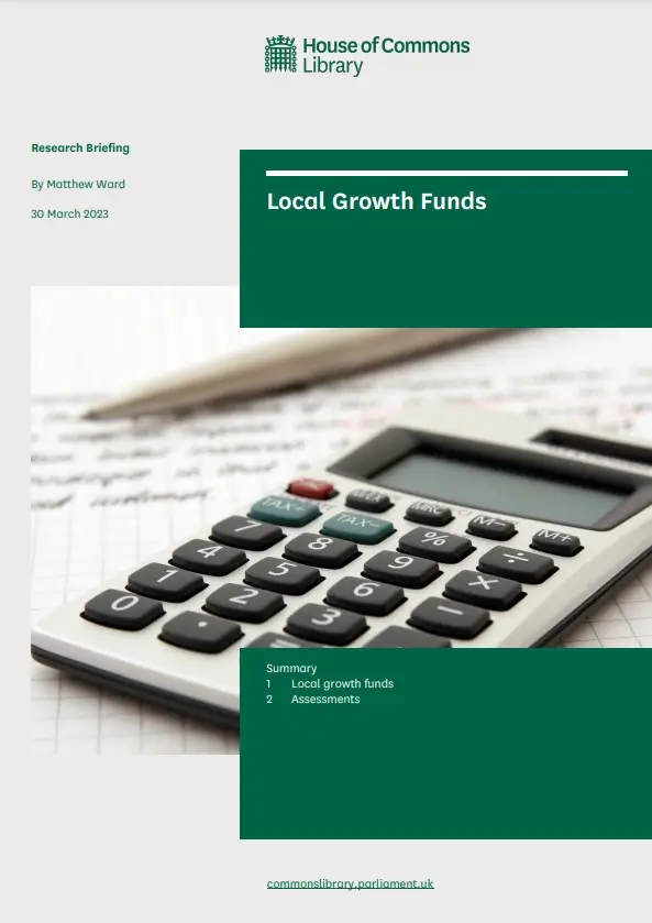 Graphic House of Commons Local Growth Funds report 