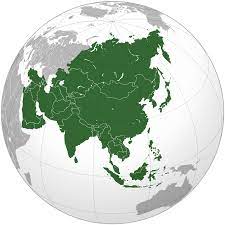 Globe graphic of Asia