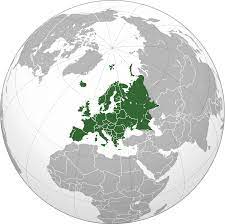 Globe graphic of Europe