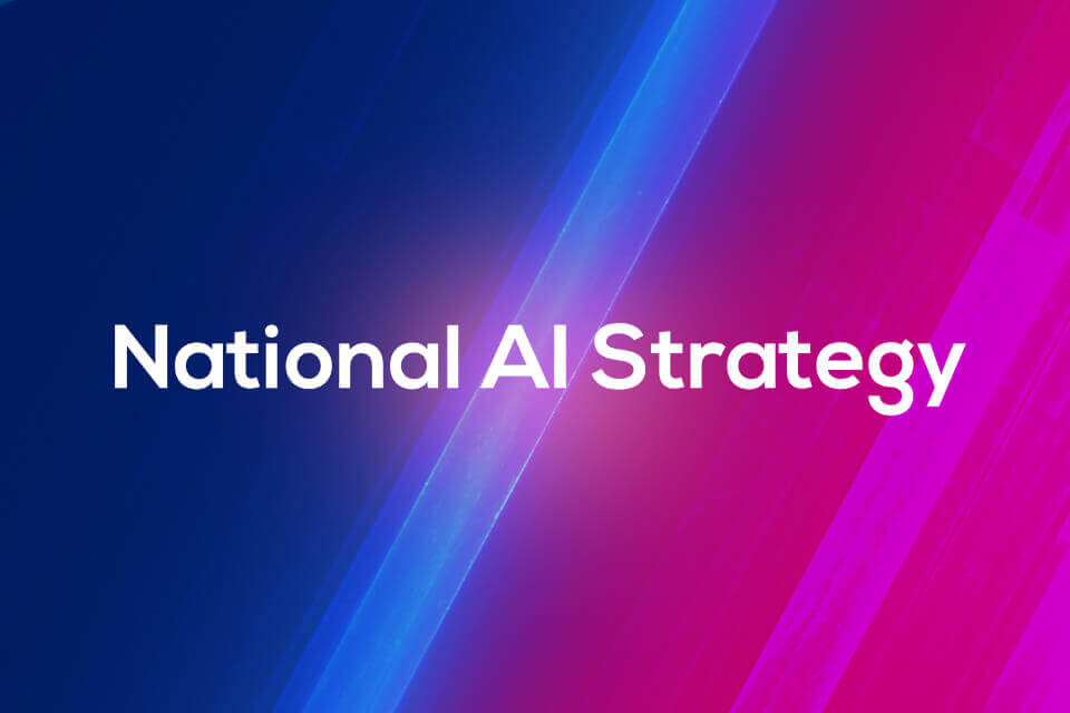 Graphic showing UK Government National AI Strategy document