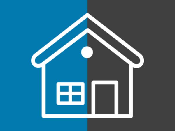 house on grey and blue background representing BizEquals' property industry members 