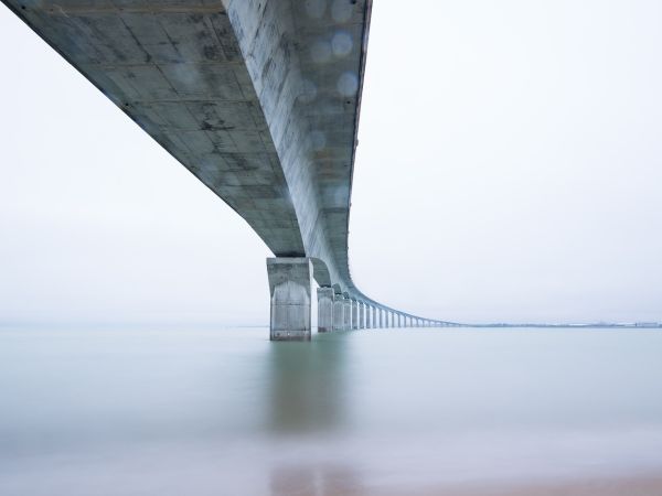 bridge stretching over water