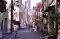 Busy street scene in Asian city